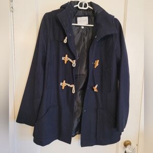 dELiA*s Dark Blue Coat with Wooden Toggles